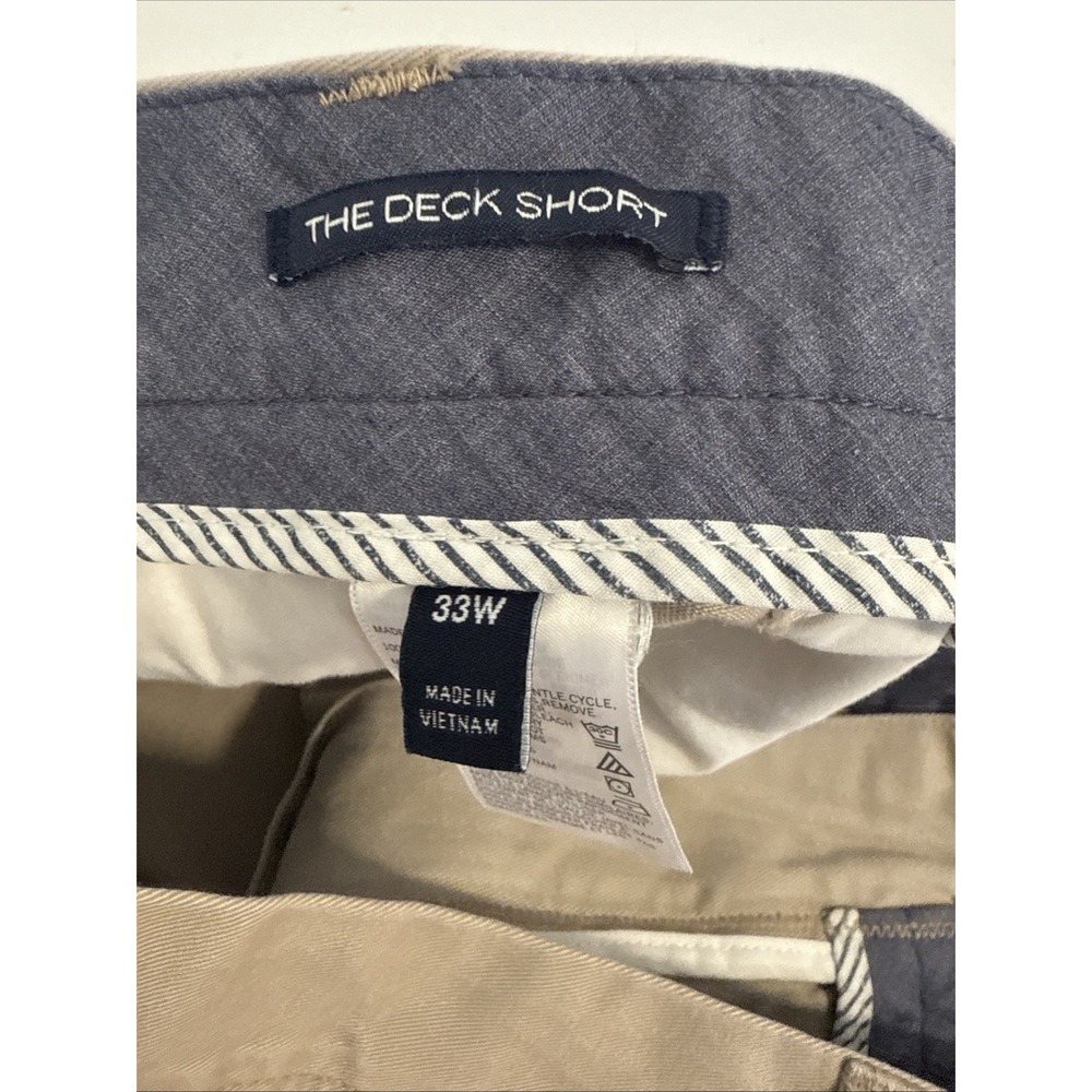 Nautica Deck Shorts Mens 33W Khaki Tan Classic Fit Cotton Casual Chino - Picture 8 of 11